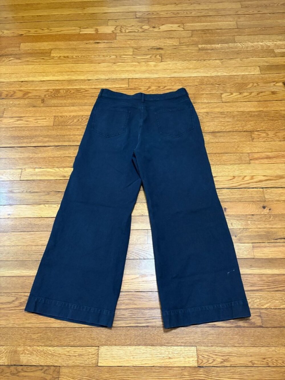 MM Lafleur Dress Pants Women's Size 14 High Rise Flare Black Denim Stretch - Picture 4 of 4